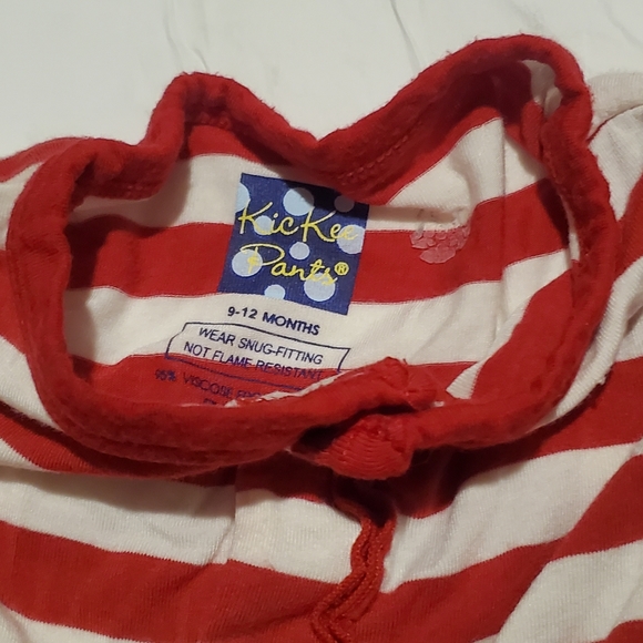 Kickee Pants Red/White Striped Onsie - Picture 7 of 8